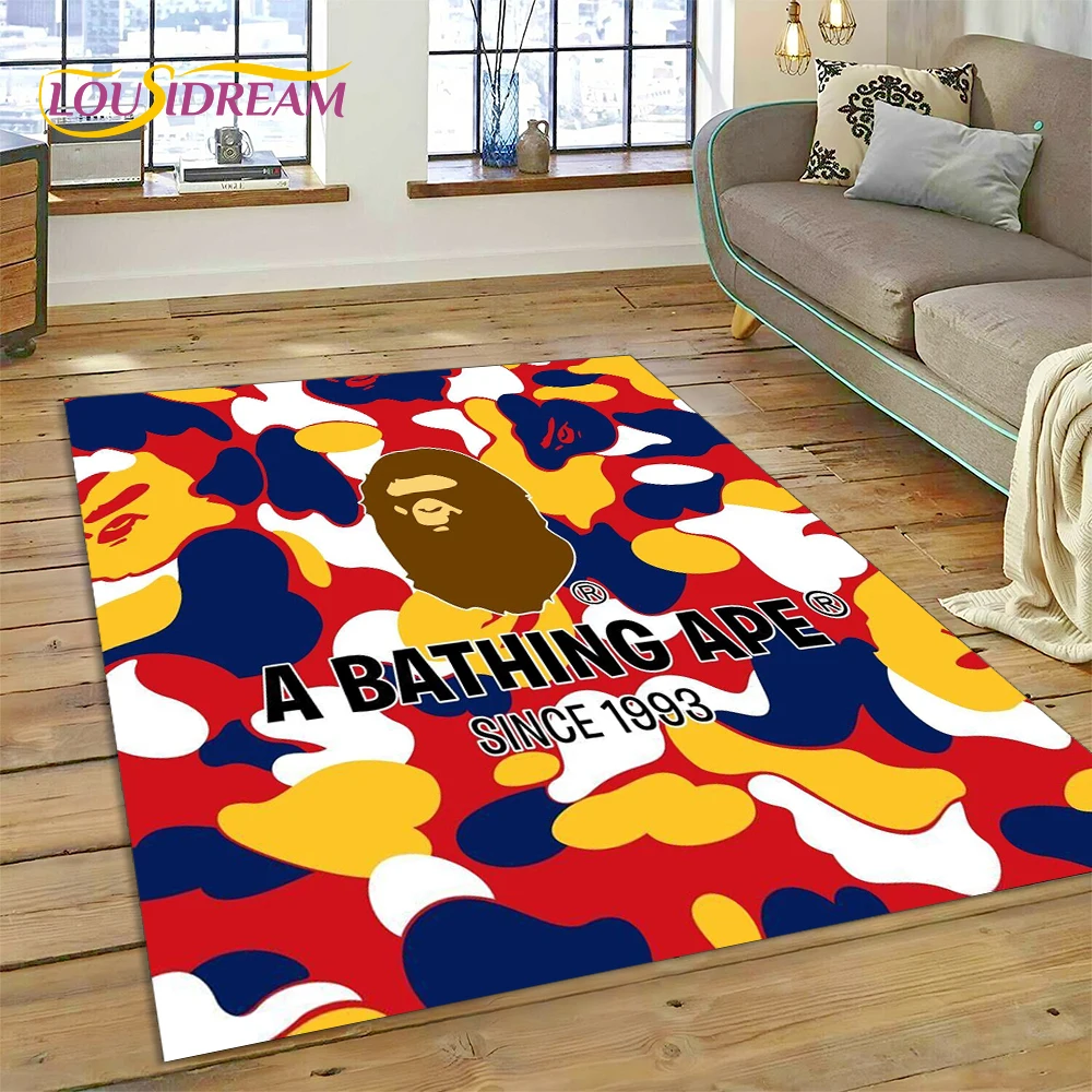 3D Printing Software - 3D プリント B-BAPE ファッションカーペットラグ寝室リビングルームホームソファ装飾、子供用ゲーム大型装飾フロアマットギフト