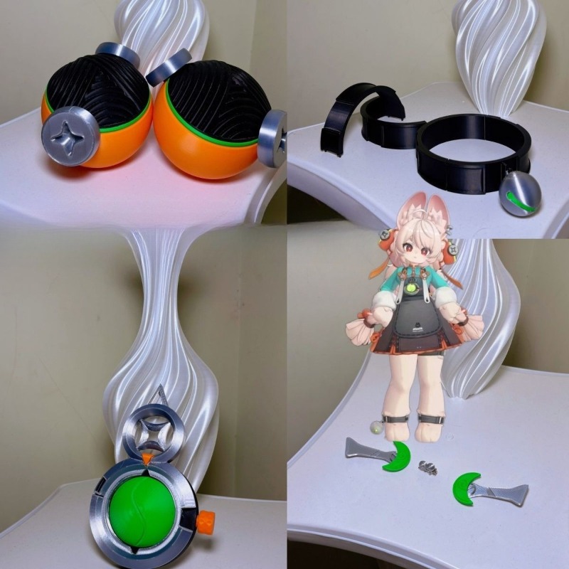 3D Printing Zone - 趙コスプレゲームゼンレスゾーンゼロウサギコス3Dプリント小道具ロールプレイ小道具アクセサリー女性用テーマパーティー用ヘッドウェア