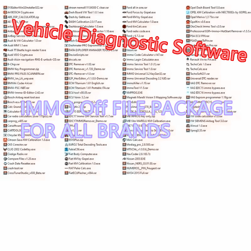3D Printing Software - 車両診断ソフトウェアパッケージ 32GB IMMOオフ エアバッグリセット 走行距離修正ツール ダッシュボード修理ファイル