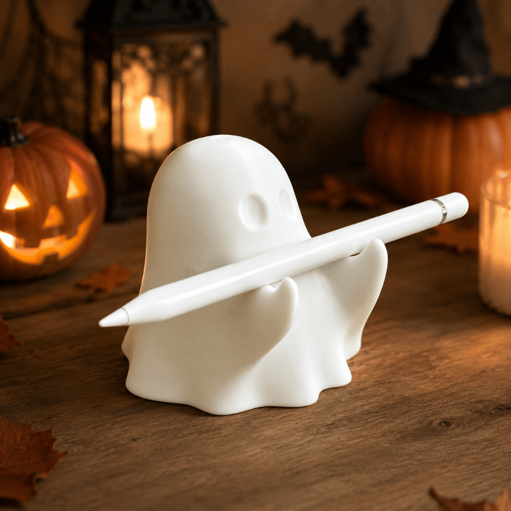 3D Printing Ghosting - 3D プリントゴーストペンホルダーかわいい面白いミニゴースト像装飾多機能ハロウィンペンラックホームオフィス
