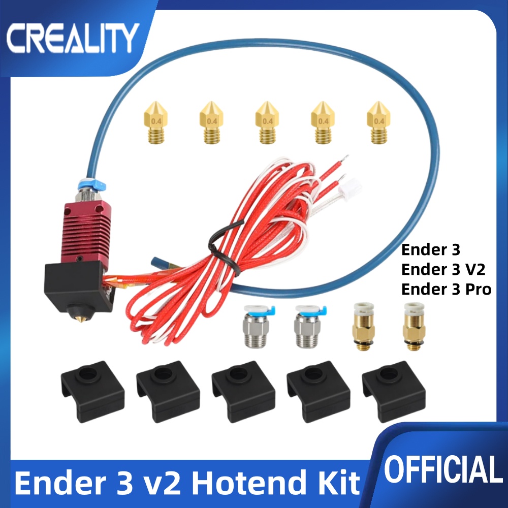 3D Printer Hotend Kit - ホットエンドアップグレード,Creality ender 3 pro/ender 3 v2用のPTFEチューブ付き押出機,ホットエンドキット