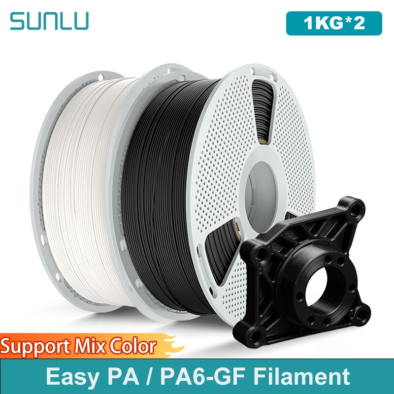 3D Printing Nylon - SUNLU 2KG 簡単印刷ナイロン/PA6-GFフィラメント 耐熱性3Dプリンターフィラメント ひび割れなし、反りなし3Dフィラメント