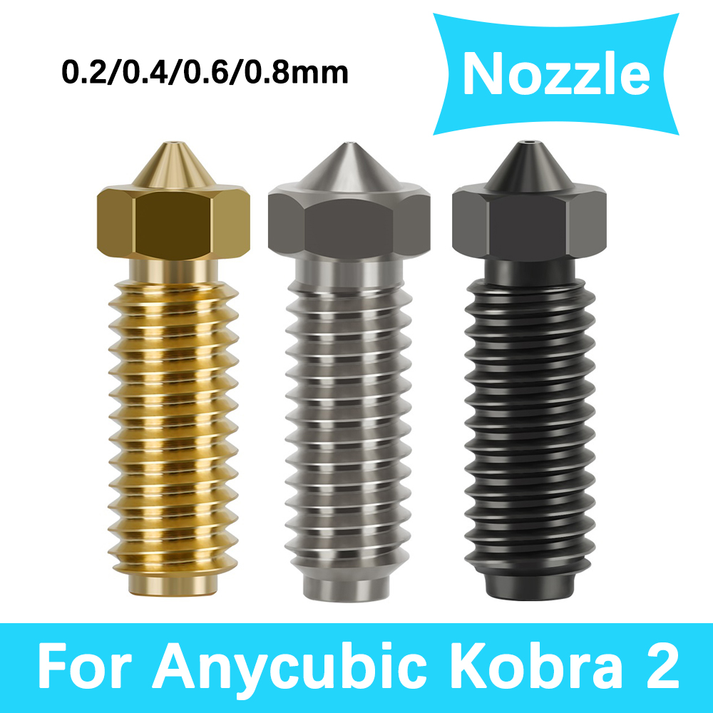 3D Printer Hotend Kit - Anycubic Kobra 2用ノズル 真鍮銅硬化鋼ノズル Anycubic Kobra