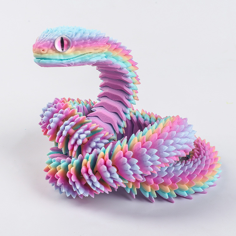 2026年新作 3Dプリント製リアルな蛇の置物 可動関節付き - 3D Printing Figure のレビューと価格