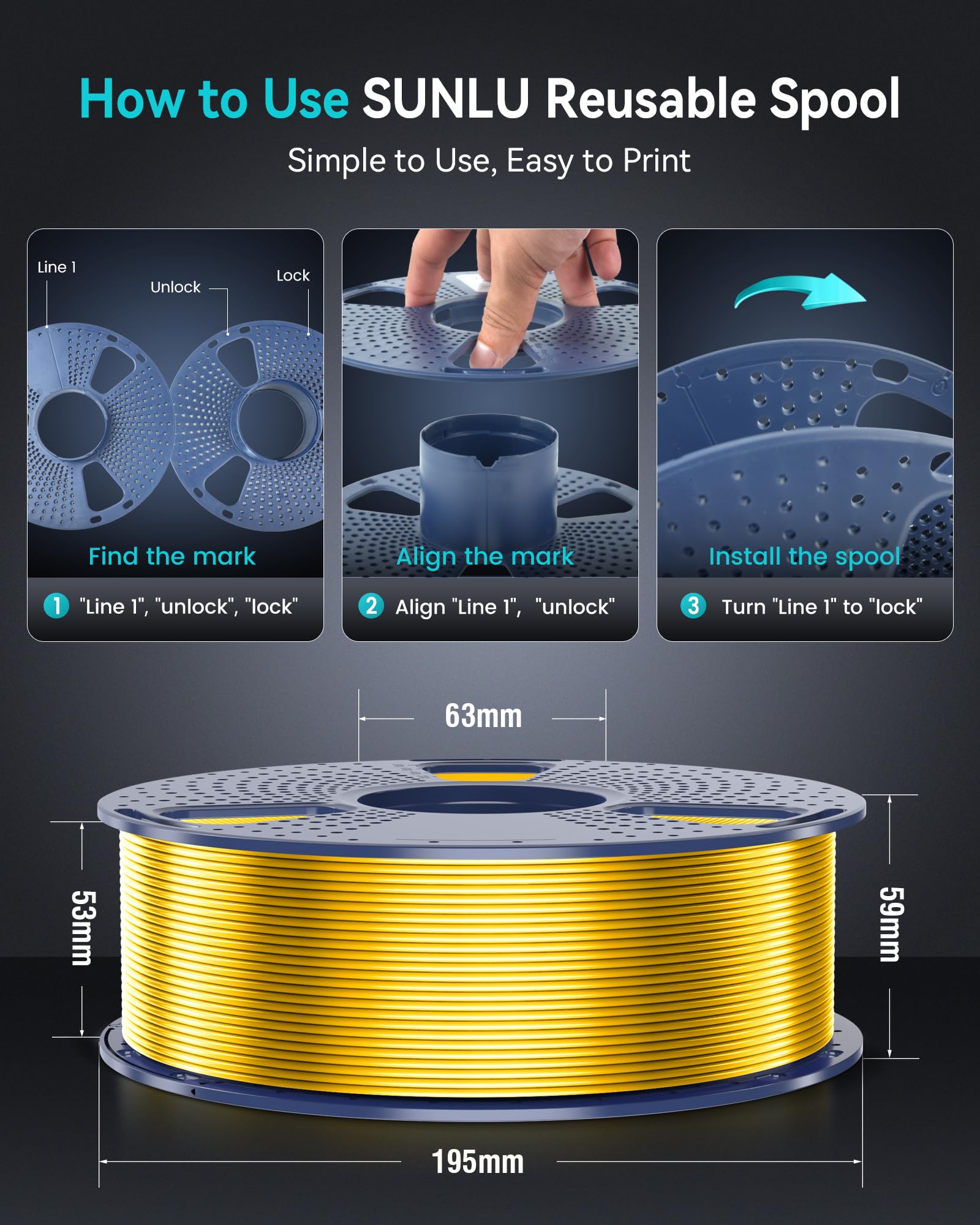 Sunlu-印刷用フィラメント,シルクエフェクトプリンター消 - 3D Printing Nylon のレビューと価格