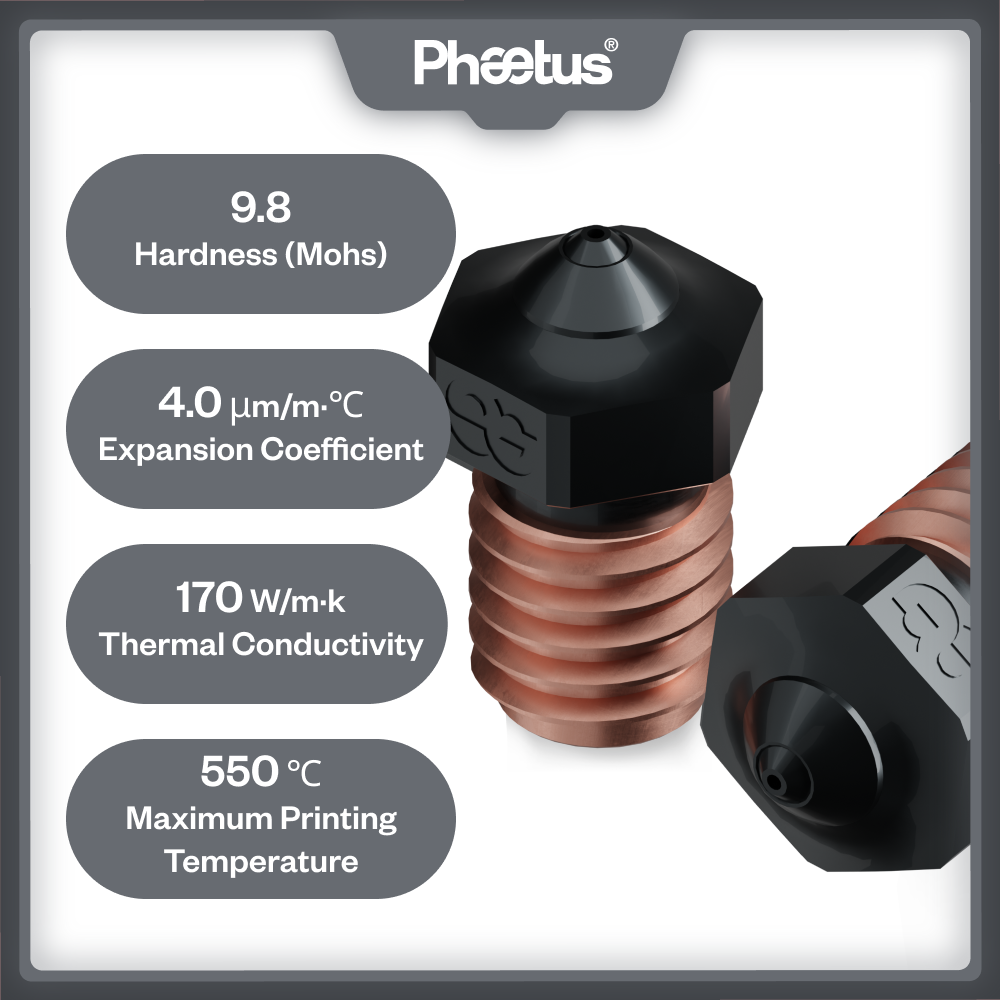 Phaetus シリコンカーバイド V6 ノズル耐久性のある - 3D Printer Hotend Kit のレビューと価格