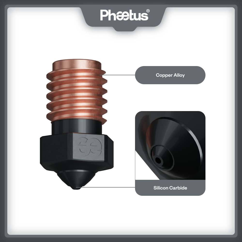 Phaetus シリコンカーバイド V6 ノズル耐久性のある - 3D Printer Hotend Kit のレビューと価格