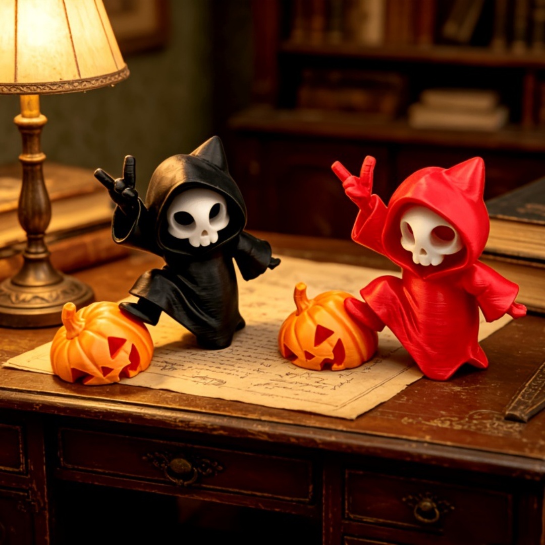 猫耳死神ハロウィン置物 3D プリントゴーストカボチャ飾りデ - 3D Printing Ghosting のレビューと価格