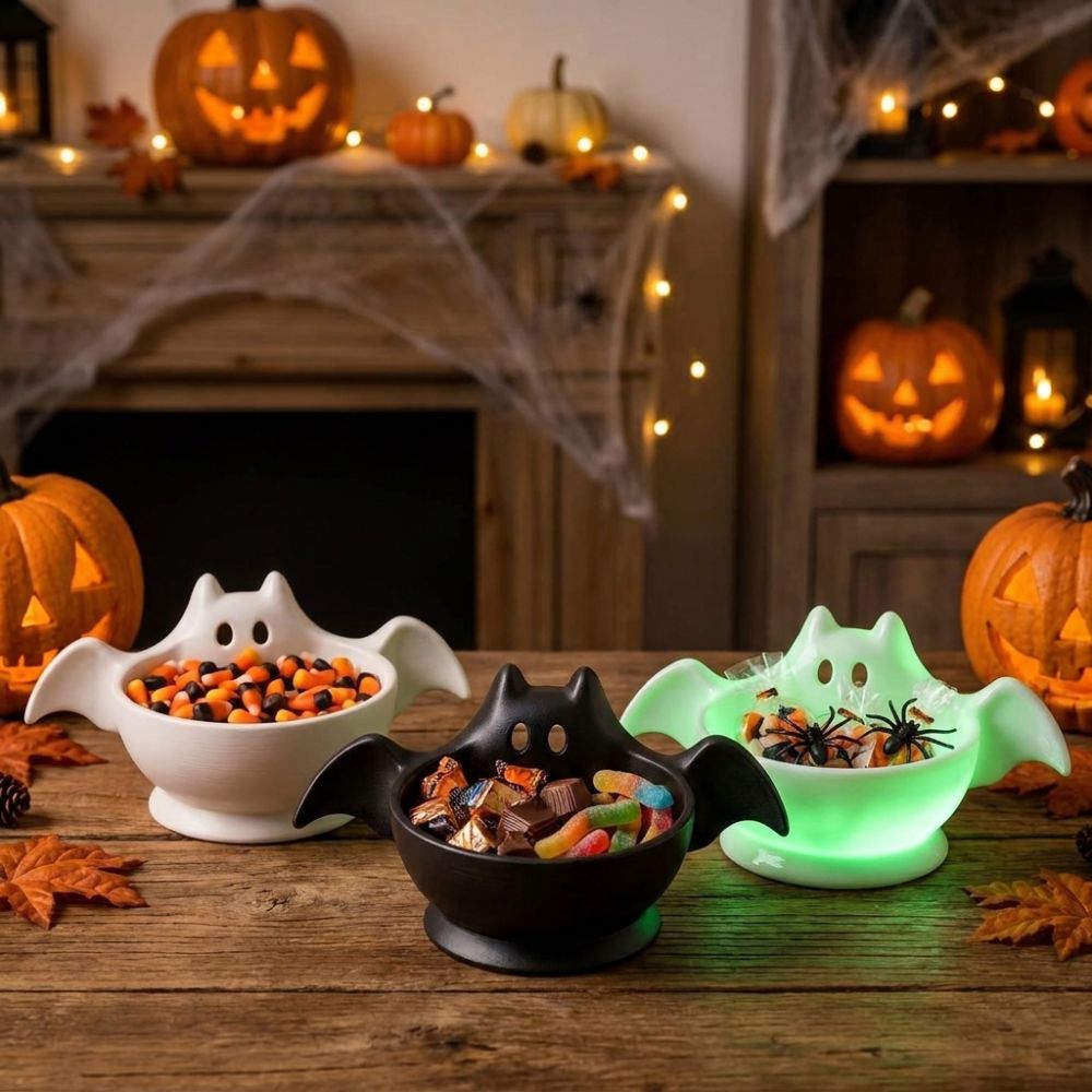 3Dプリント製ハロウィンコウモリ型収納ボウル、光るキュートな - 3D Printing Ghosting のレビューと価格