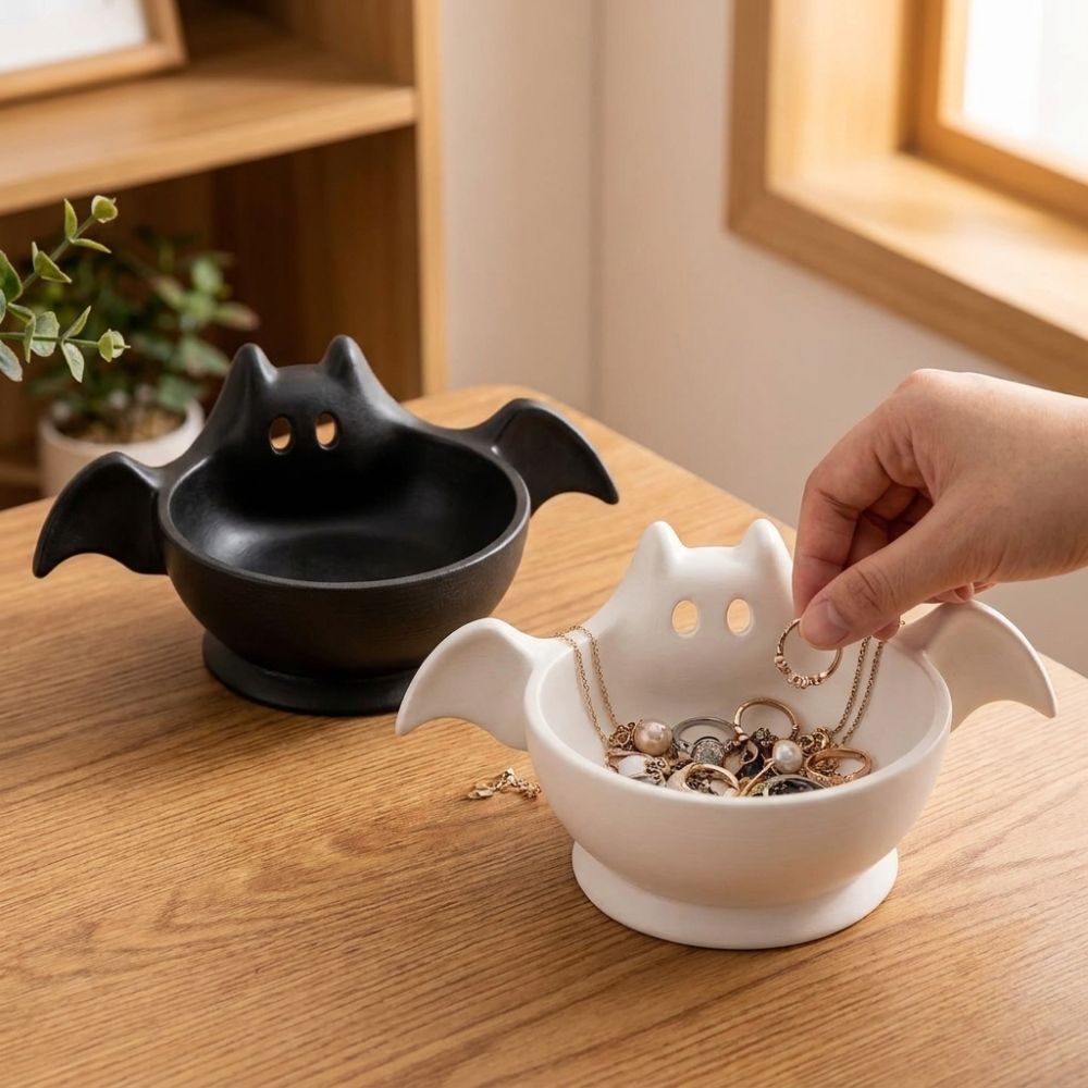 3Dプリント製ハロウィンコウモリ型収納ボウル、光るキュートな - 3D Printing Ghosting のレビューと価格