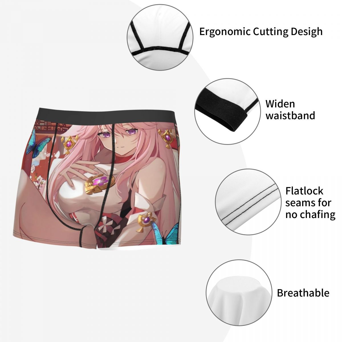 原神インパクト八重巫女ボクサーパンツ男性 3D プリント男性 - 3D Printing Figure のレビューと価格