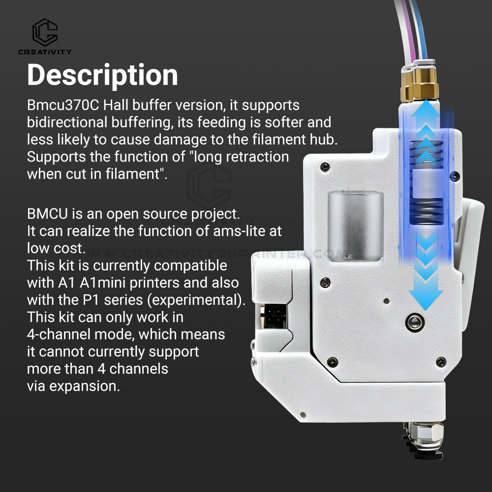 3D マルチカラー印刷 BMCU フィーダー 370C AM - 3D Printing Output のレビューと価格
