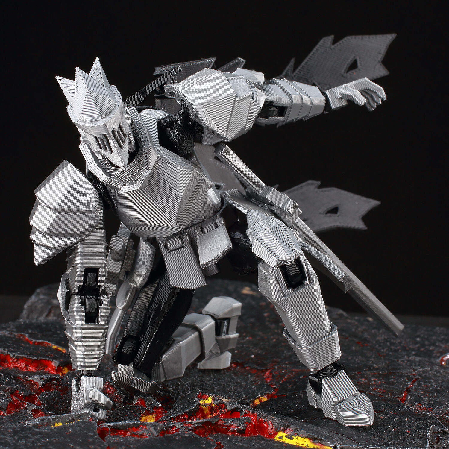 ​ 9L3D Lucky13 シルバーナイトロボットアクショ - 3D Printing Software のレビューと価格
