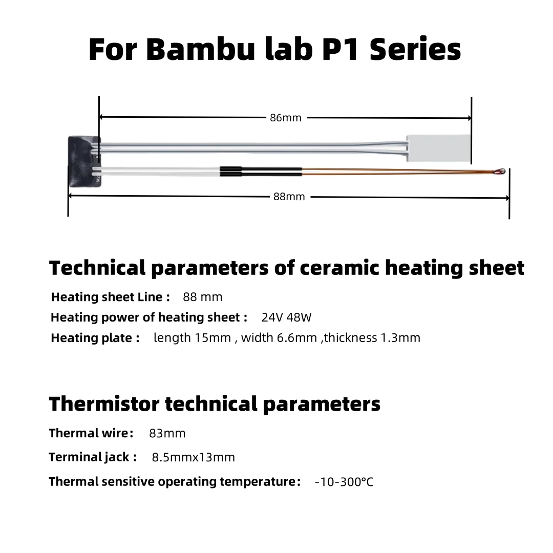 Bambu Lab P1P P1Sホットエンド用セラミックカ - 3D Printer Hotend Kit のレビューと価格