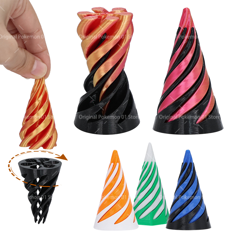 3D プリントスパイラルコーンフィジェットおもちゃ不可能ピラ - 3D Printing Ghosting のレビューと価格