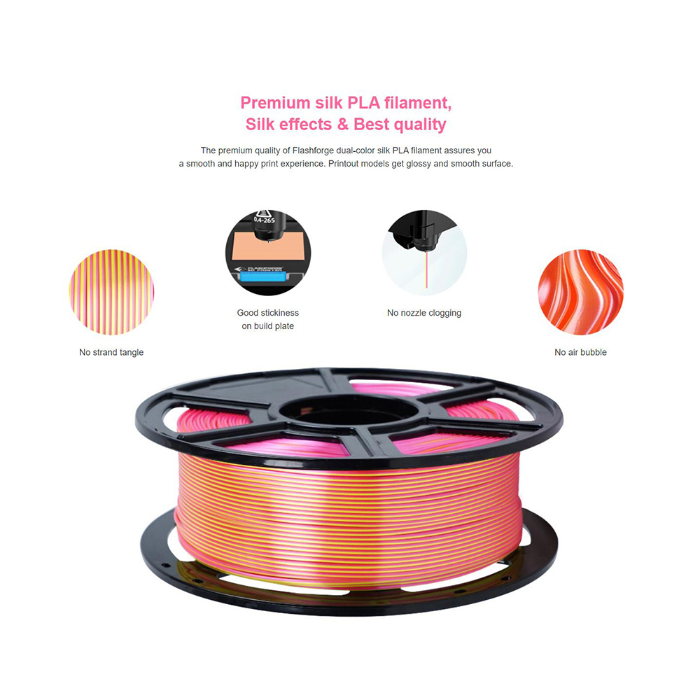 FLASHFORGE デュアルカラーシルク PLA 3D プ - 3D Printing Output のレビューと価格
